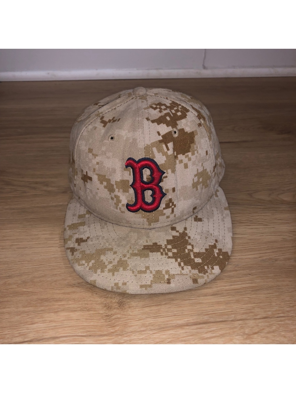NEW ERA 59FIFTY BOSTON RED SOX DIGITAL DIGI CAMO BROWN FITTED HAT CAP SIZE 7 1/4